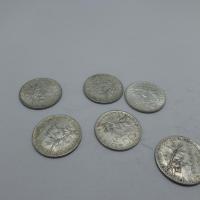 Lot 6 monnaies de 50 cts argent 2 