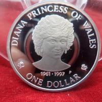 One dollar argent princesse diana 